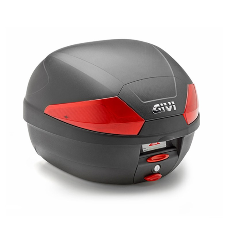 BAULETE MOTO GIVI 29L B29 NEGRO CON CATADIOPTRICO ROJO